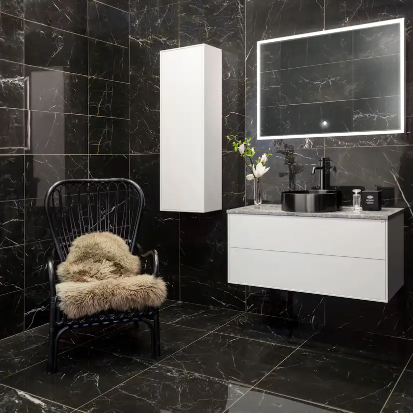 Klinker Ceramiche Keope Elements Lux Port Laurent Svart 60x60 cm