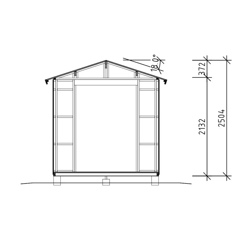 Förråd Vibostugan Finnstorp 7,5 m² Redskapsbod i Trä med Sadeltak