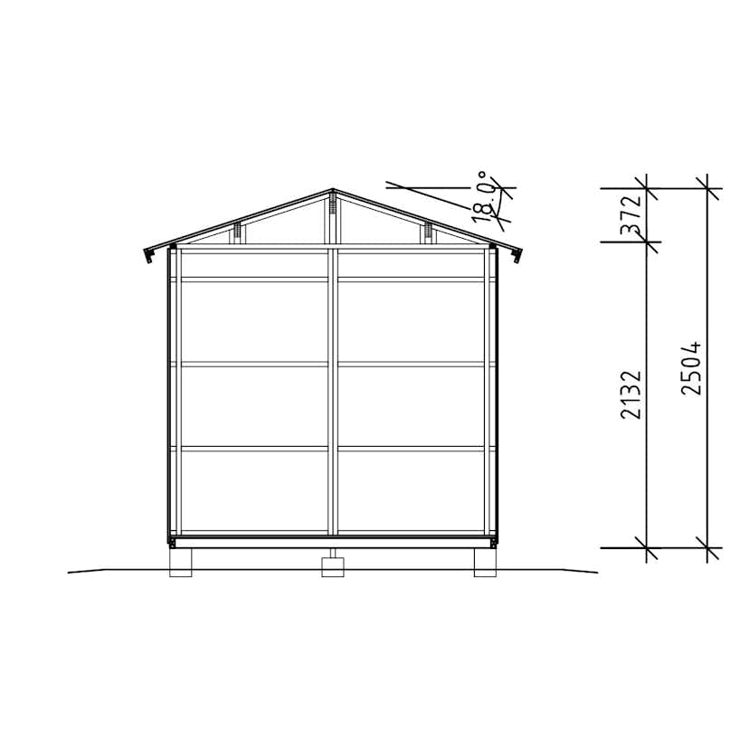 Förråd Vibostugan Finnstorp 10m² Redskapsbod i Trä med Sadeltak