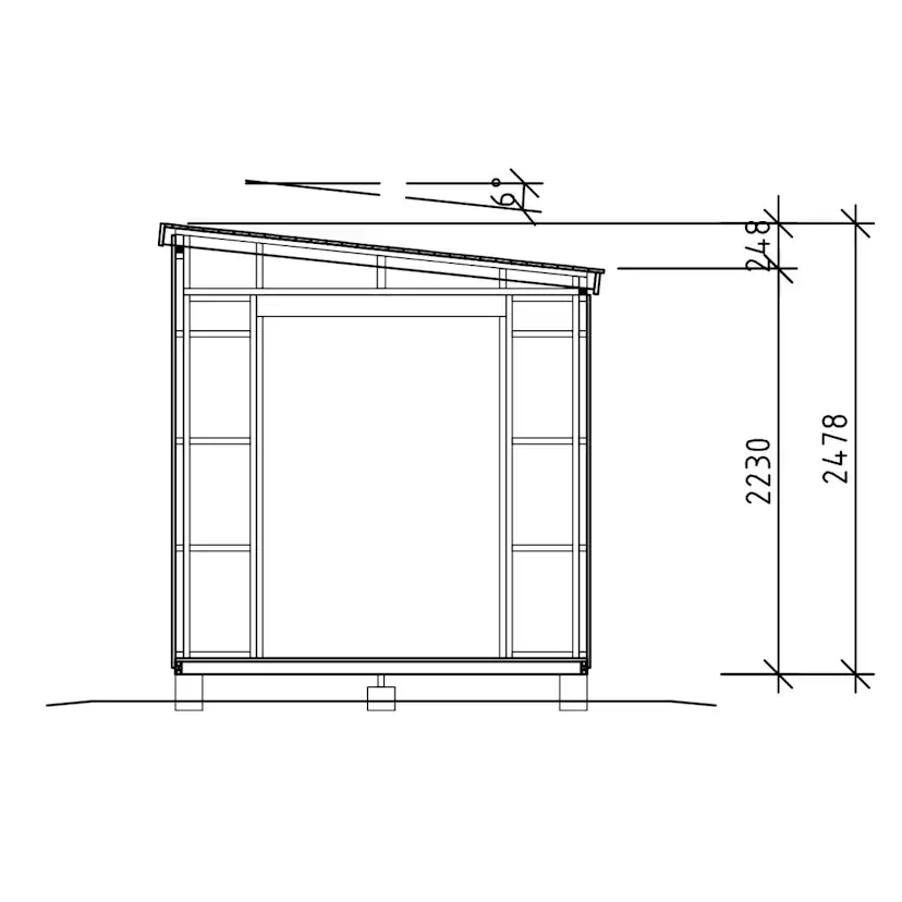 Förråd Vibostugan Jonstorp 5 m² Redskapsbod i Trä med Pulpettak