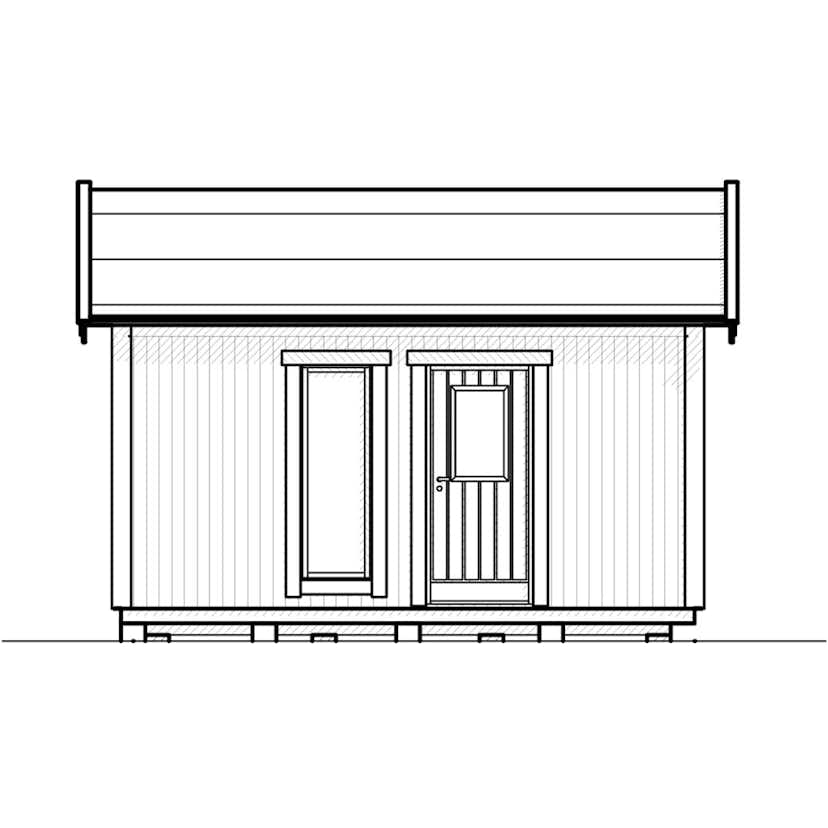 Attefallshus Vibostugan Njuta 20-1 19,6 m² Trähus