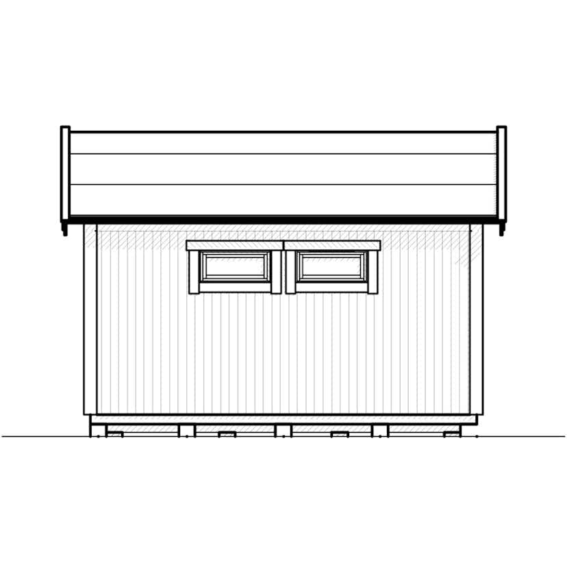 Attefallshus Vibostugan Njuta 20-1 19,6 m² Trähus