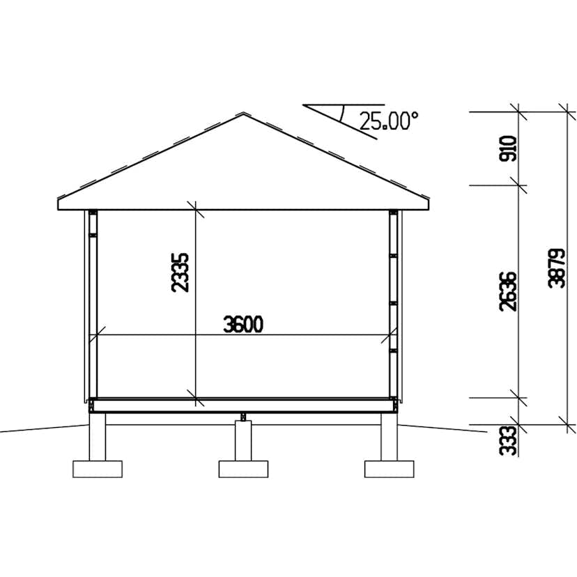 Attefallshus Vibostugan Njuta 20-1 19,6 m² Trähus