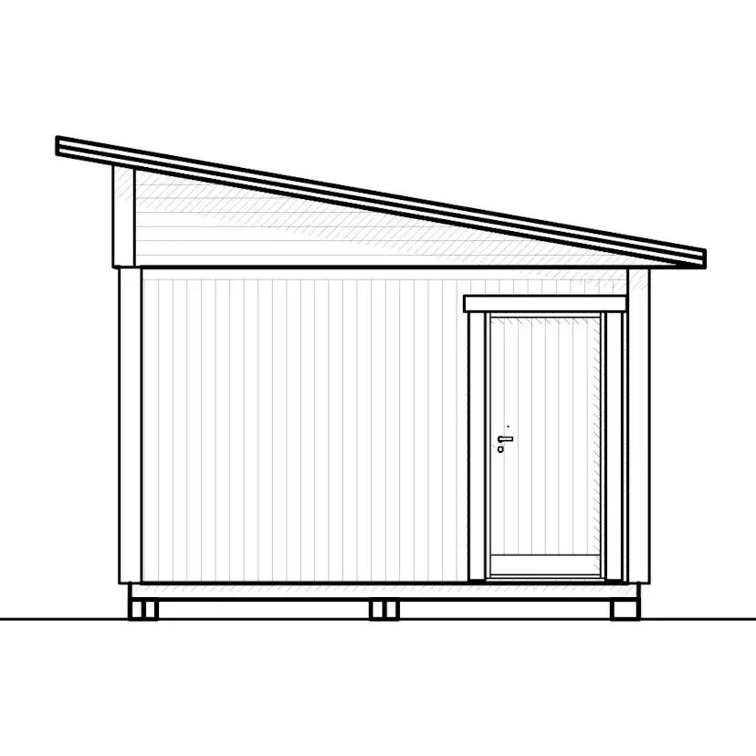 Attefallshus Vibostugan Njuta Funkis 20-2 19,6 m² Trähus
