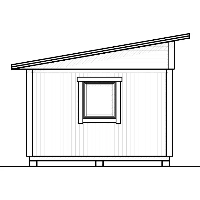 Attefallshus Vibostugan Njuta Funkis 20-2 19,6 m² Trähus