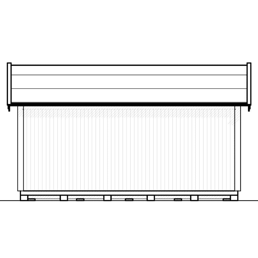 Attefallshus Vibostugan Njuta 25-2 24,3 m² Trähus med Sadeltak
