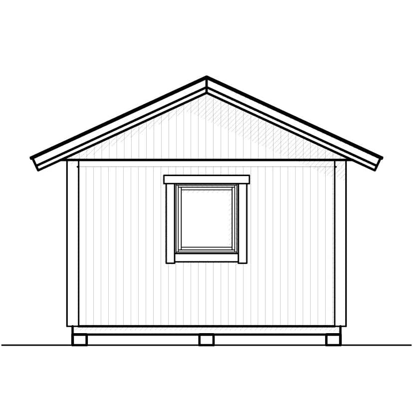 Attefallshus Vibostugan Njuta 25-2 24,3 m² Trähus med Sadeltak