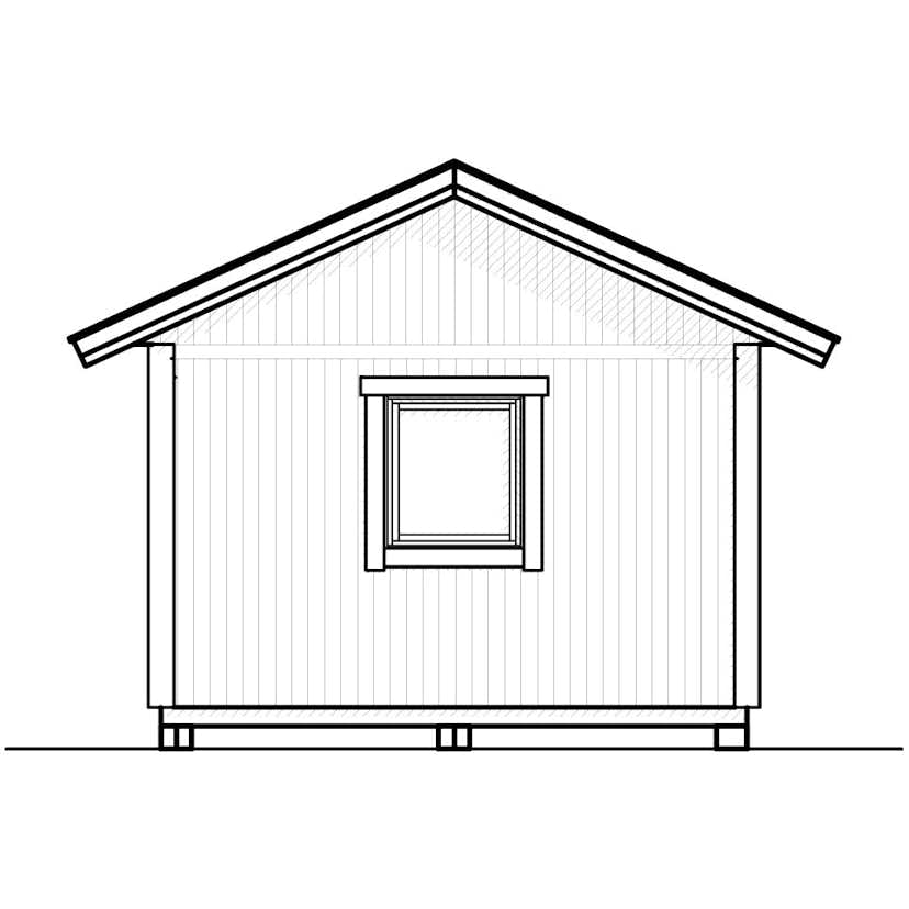 Attefallshus Vibostugan Njuta 25-3 24,3 m² Trähus med Sadeltak