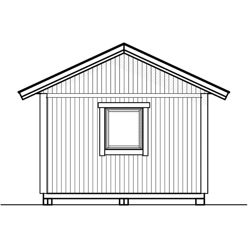 Attefallshus Vibostugan Njuta 25-4 24,3 m² Trähus med Sadeltak