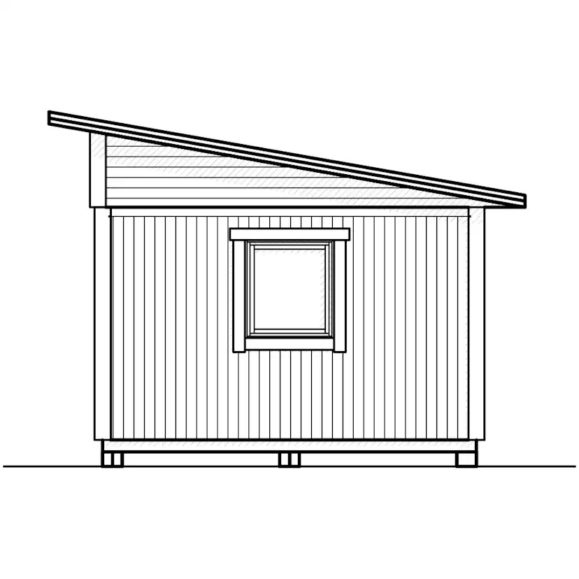 Attefallshus Vibostugan Njuta Funkis 25-4 24,3 m² Trähus