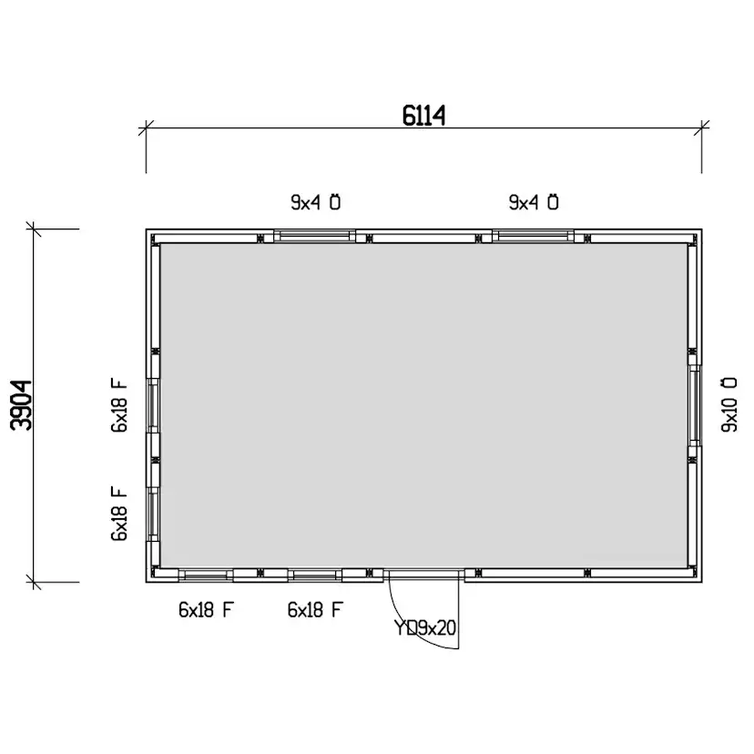 Attefallshus Vibostugan Njuta Funkis 25-4 24,3 m² Trähus