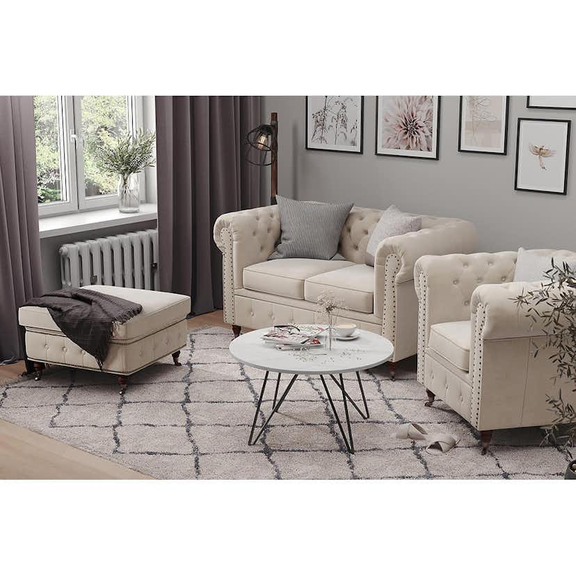 2-sitssoffa Manor House Chesterfield Deluxe Sammet