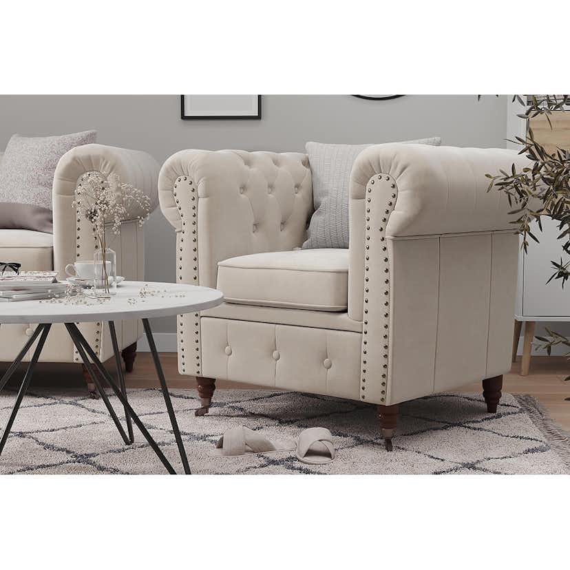 2-sitssoffa Manor House Chesterfield Deluxe Sammet