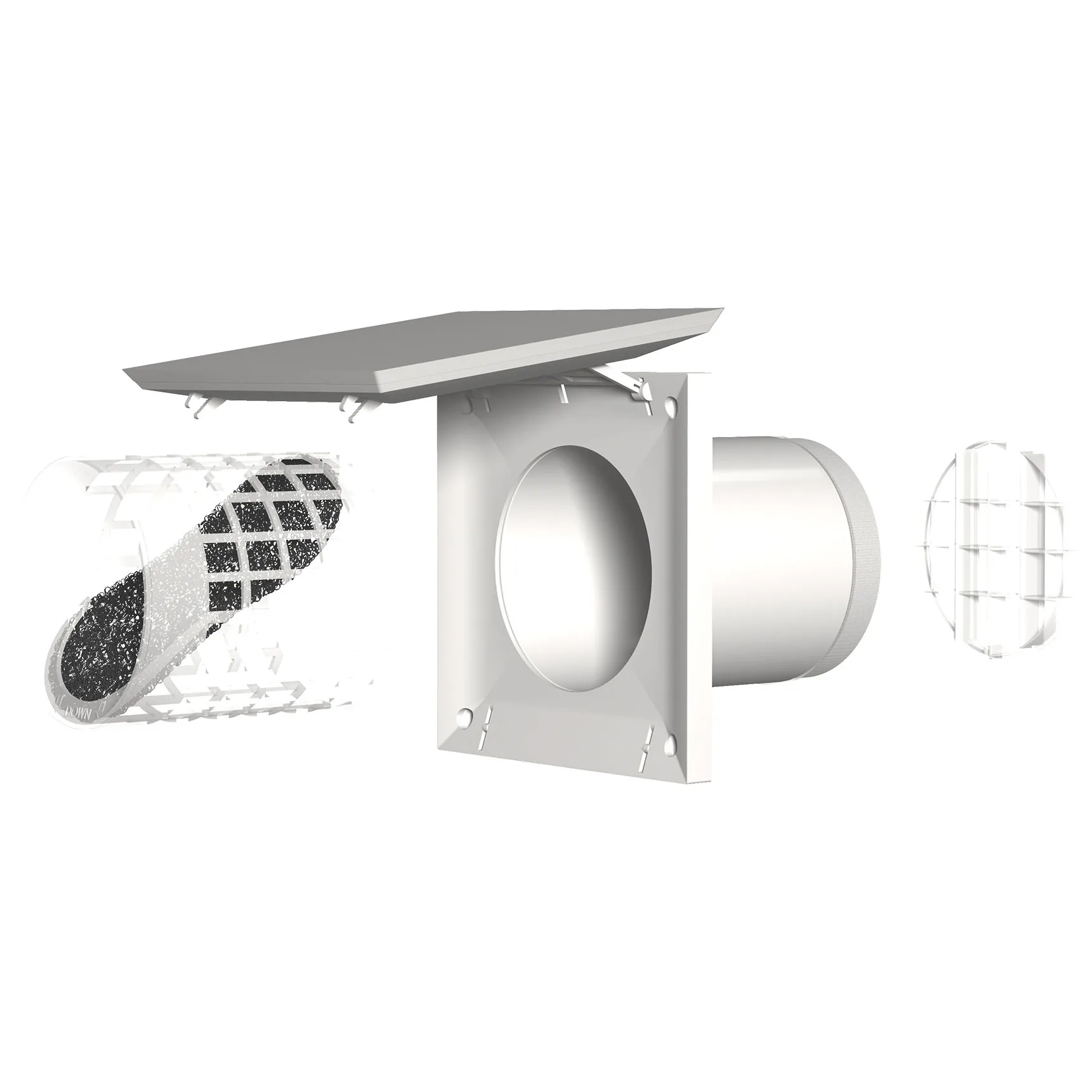 Väggventil Fresh TL100D Energy Invändig del