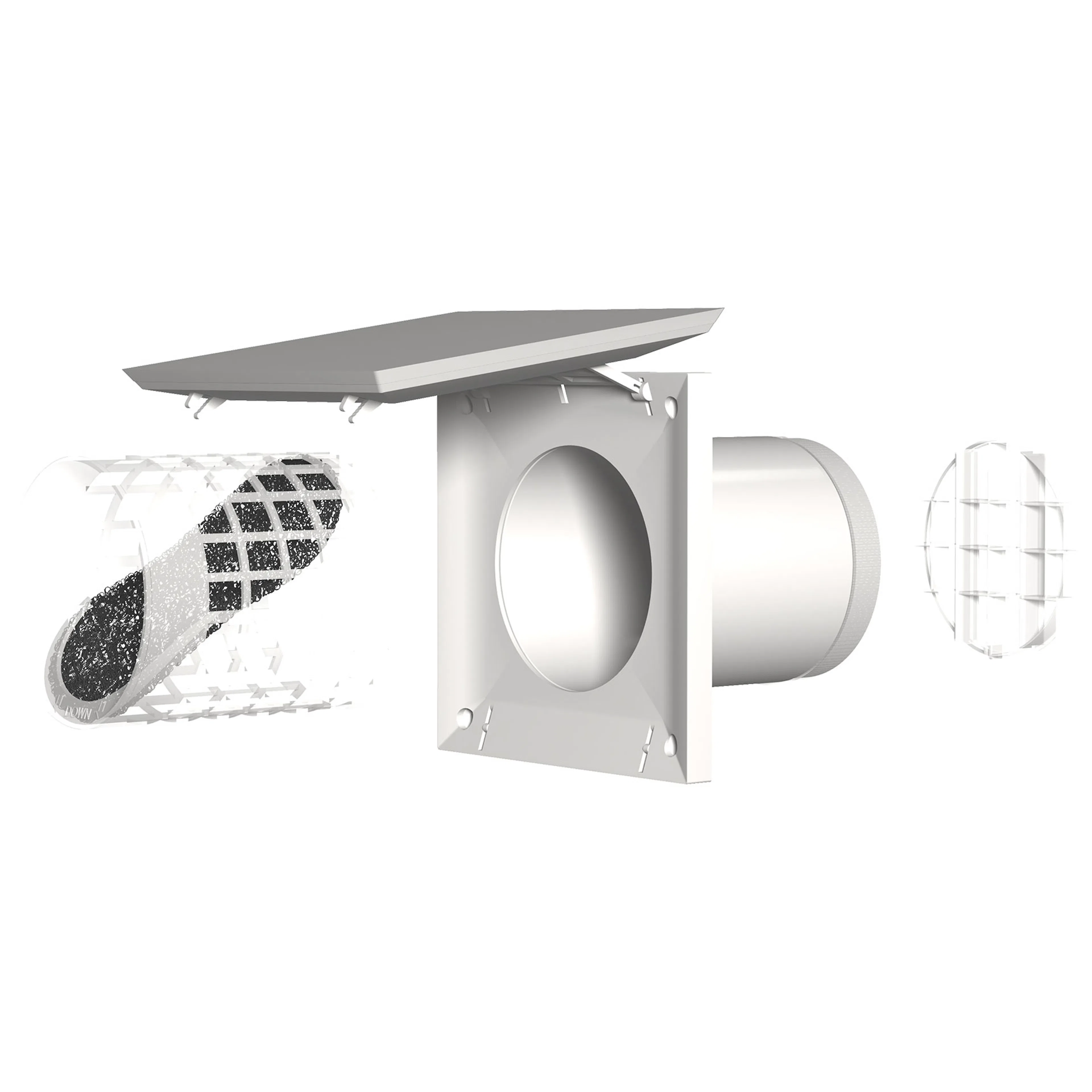 Väggventil Fresh TL100D Energy Invändig del