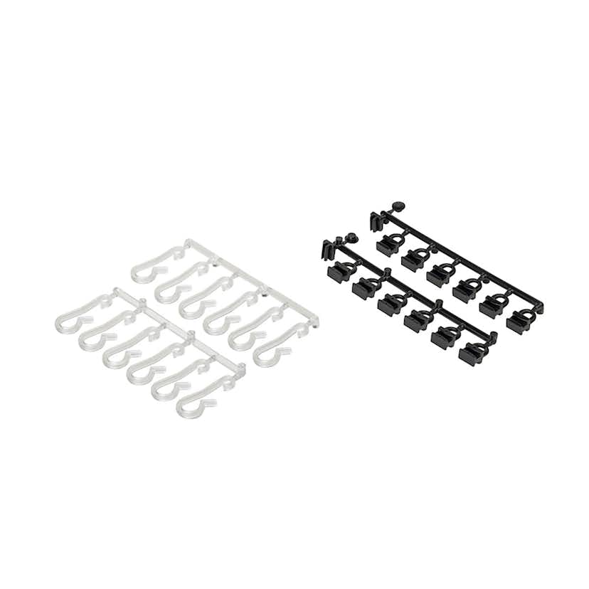 Draperikrokar Leijma Stabil Svart 12-pack