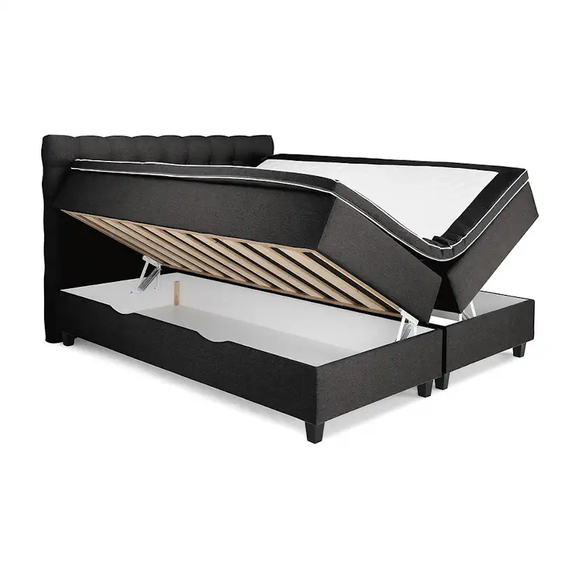 Kontinentalsäng Berg & Strand Sängpaket Royal 160x200 Svart med Förvaring