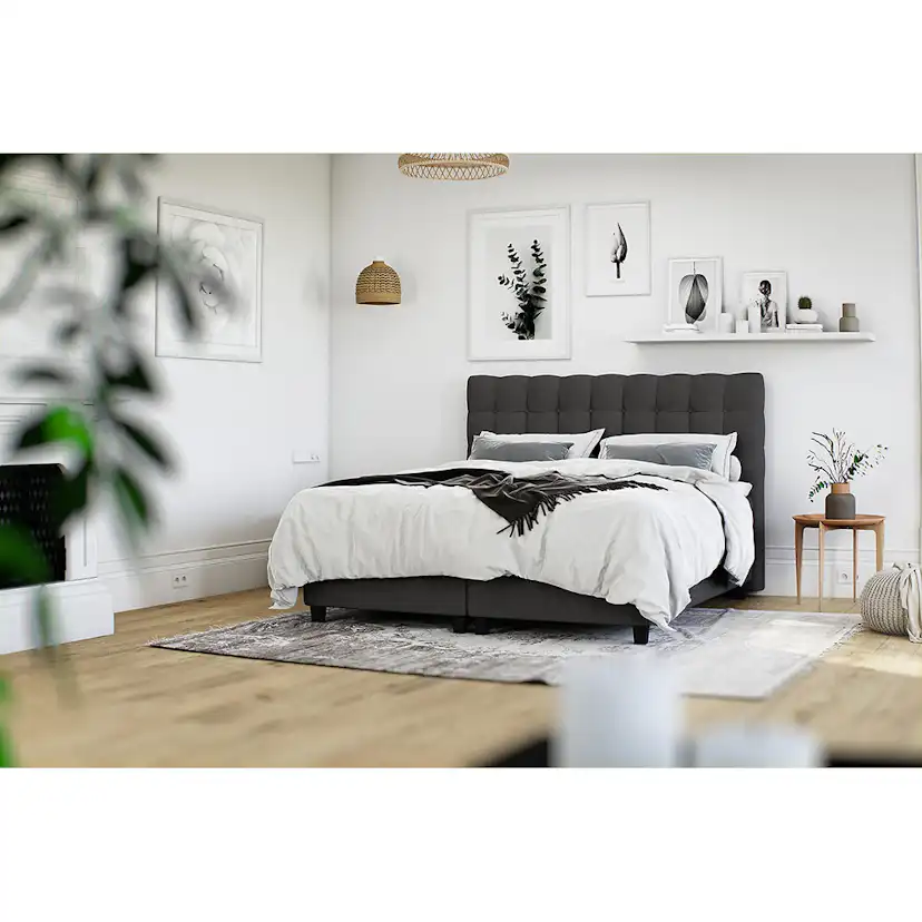 Kontinentalsäng Berg & Strand Sängpaket Royal 160x200 Svart med Förvaring