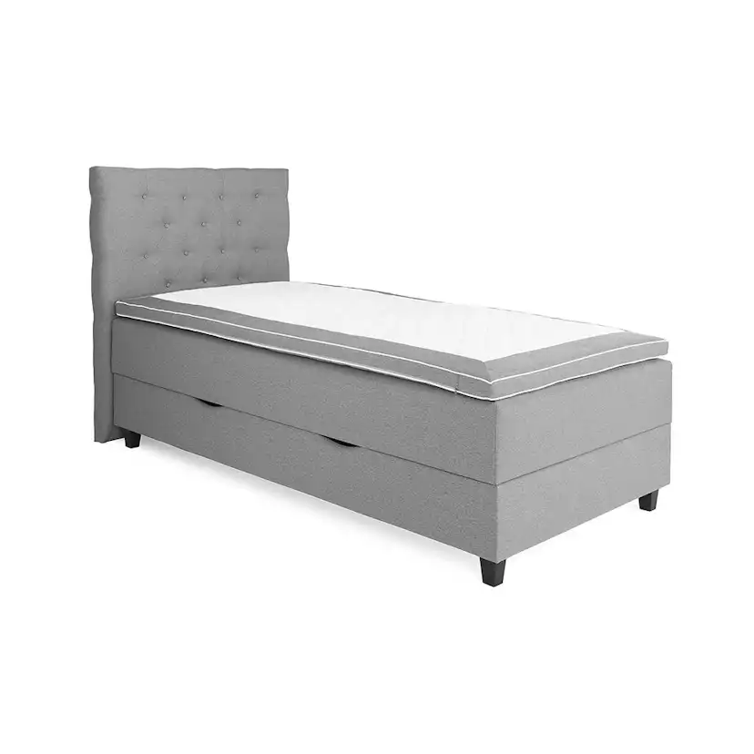 Kontinentalsäng Berg & Strand Sängpaket Royal 90x200 Ljusgrå med Förvaring