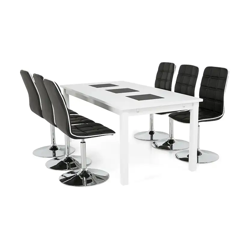 Matgrupp In Living Jasmin med 6 st Frida Stolar