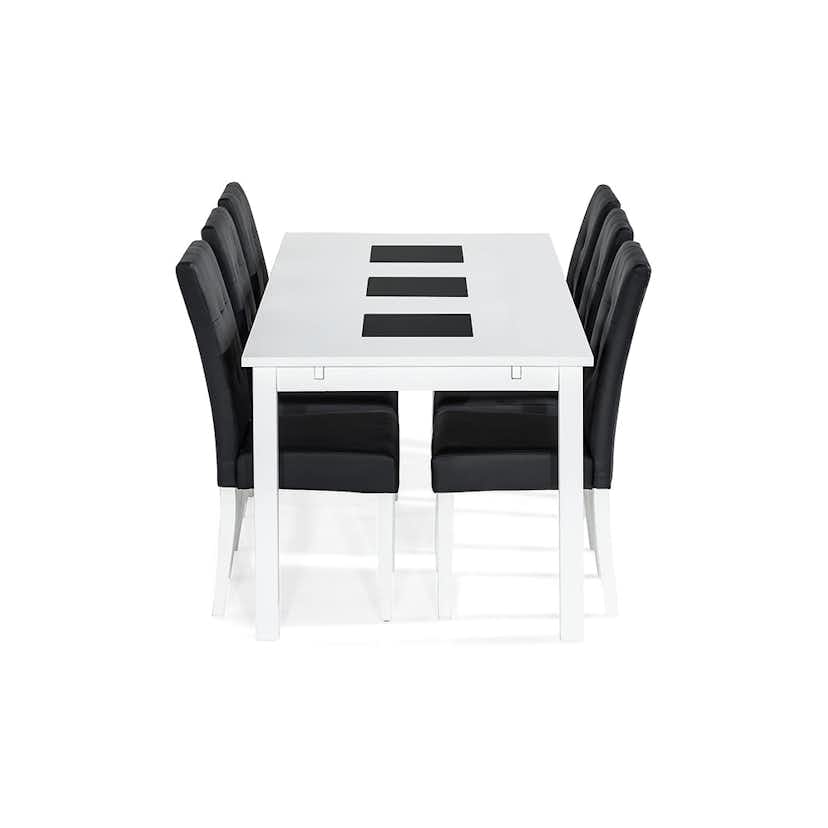 Matgrupp In Living Jasmin Förlängningsbar med 6 Viktor Stolar