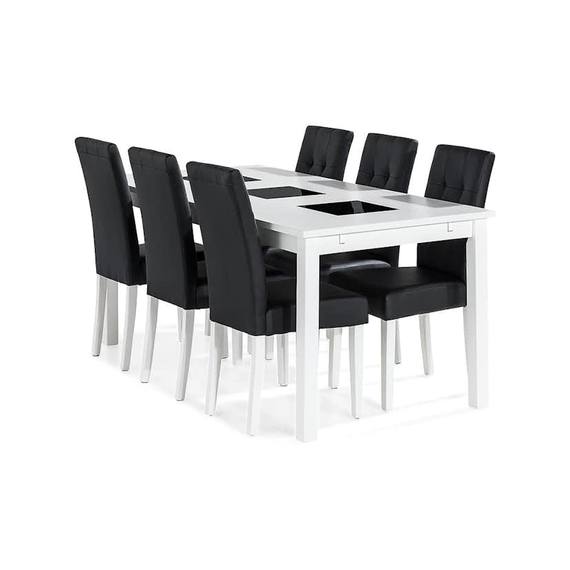 Matgrupp In Living Jasmin Förlängningsbar med 6 Viktor Stolar