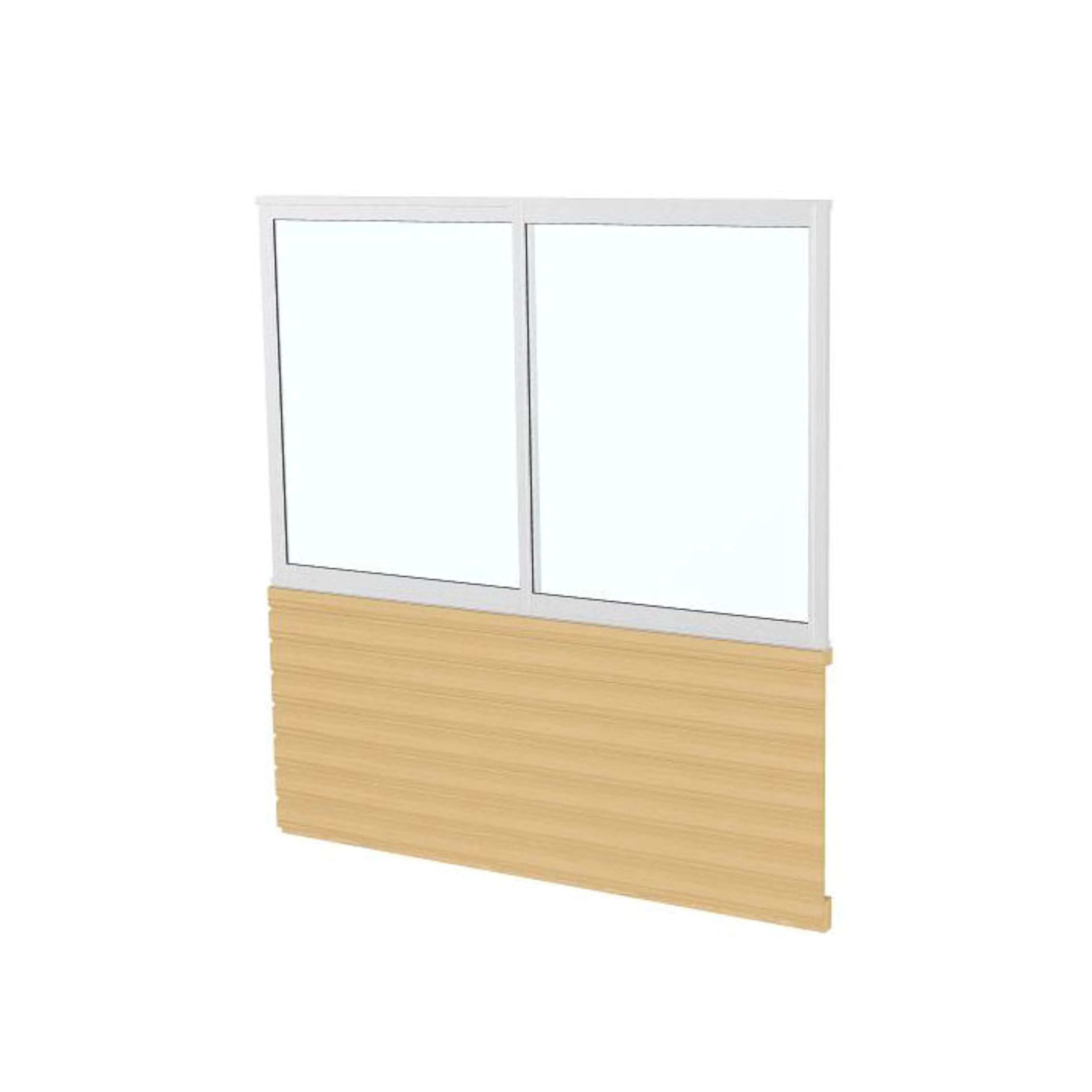 Skjutfönster Landskap med Panelvägg Stadig Förlängd Sommar