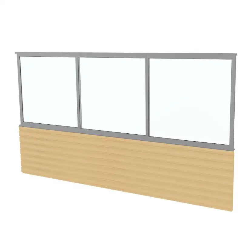 Skjutfönster Landskap med Panelvägg Robust Året Runt