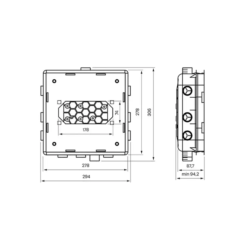 Inbyggnadslåda Tapwell T BOX 2.0 Small