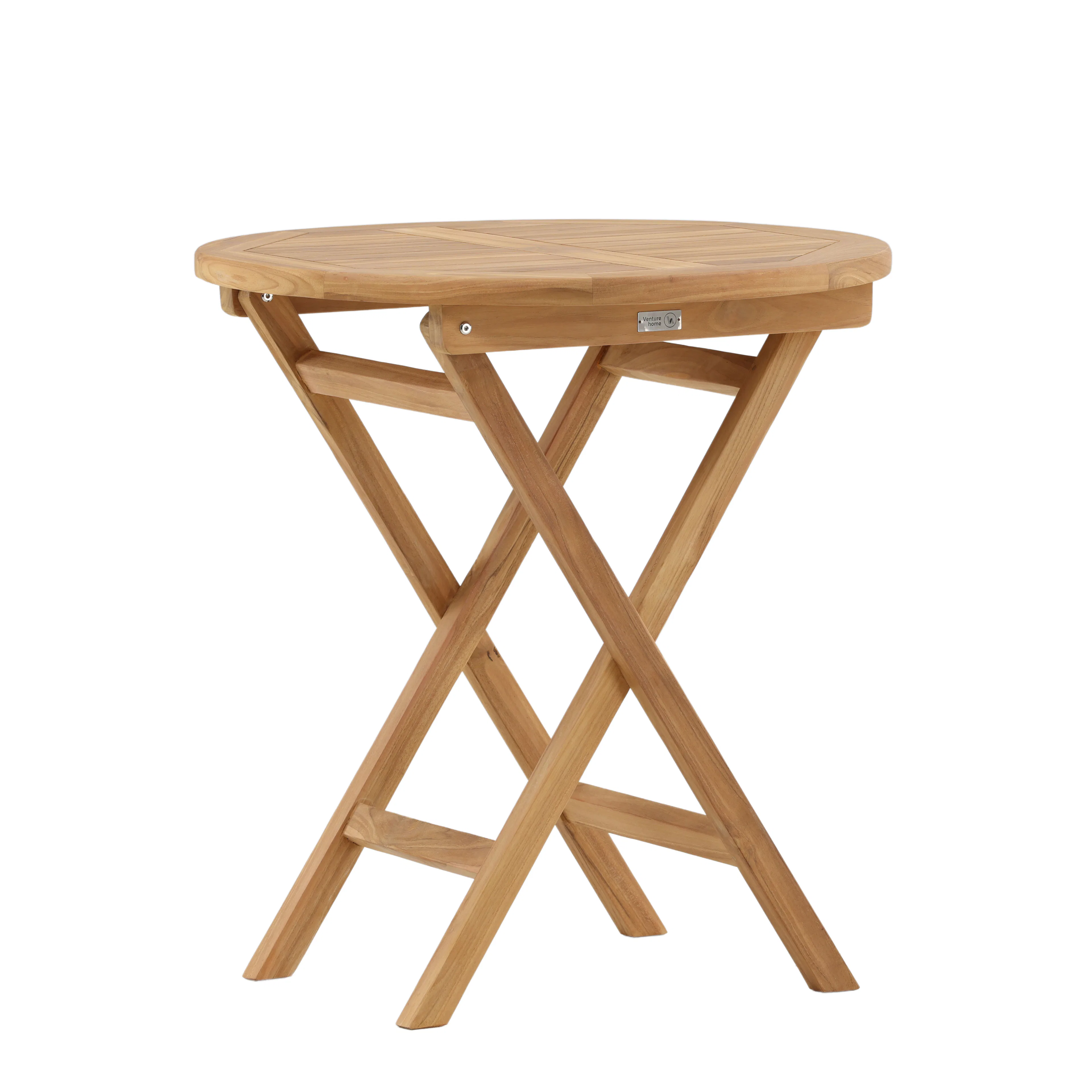 Cafébord Venture Home Kenya Teak Ø70 cm, Robust Träbord för Uteplatsen