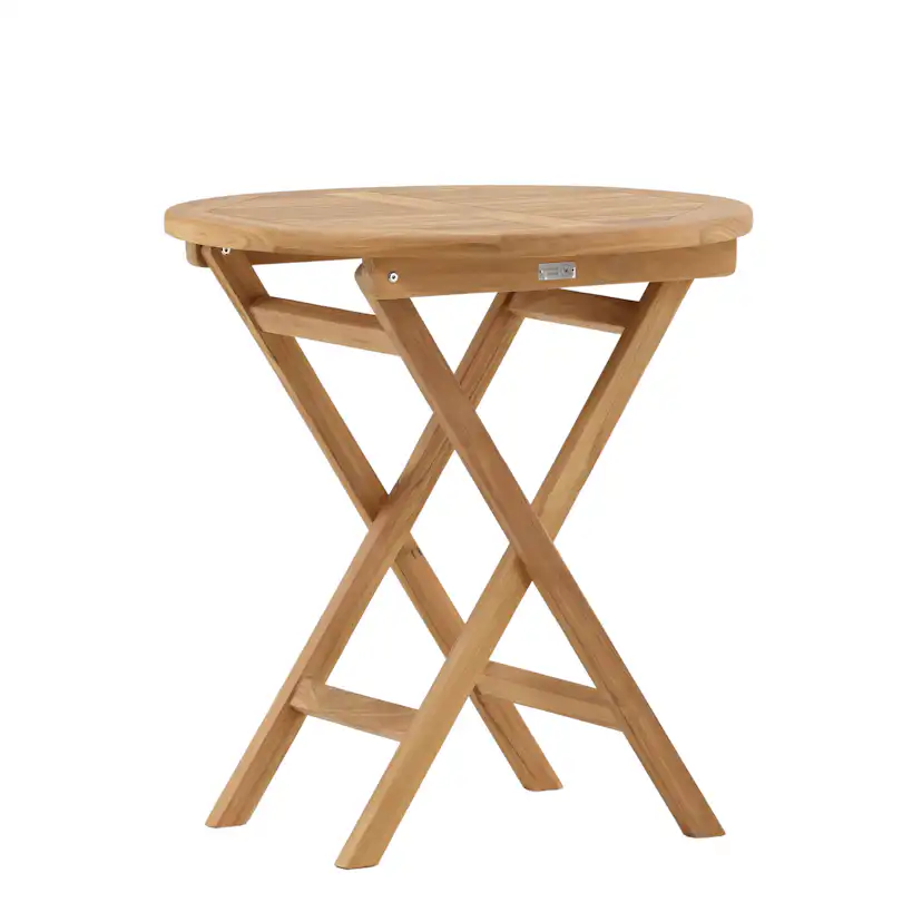 Cafébord Venture Home Kenya Teak Ø70 cm, Robust Träbord för Uteplatsen