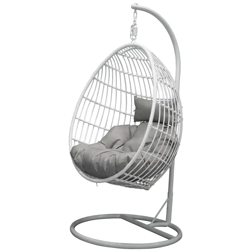 Hängstol Venture Home Viga Utomhus med Stativ i Vitt Stål & Grå Dyna