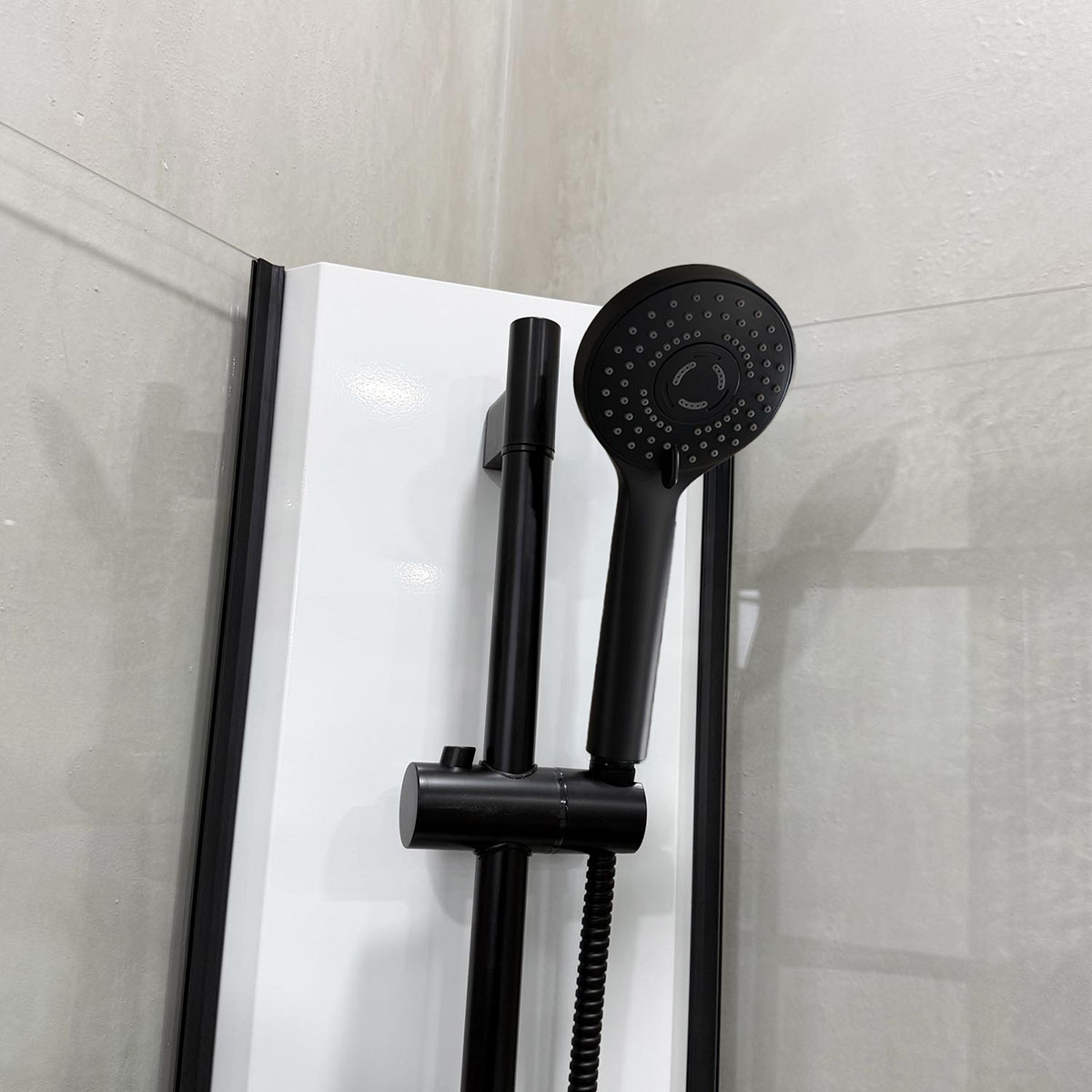 Duschkabin Bathlife Betrakta 80x80 Svart/Vit