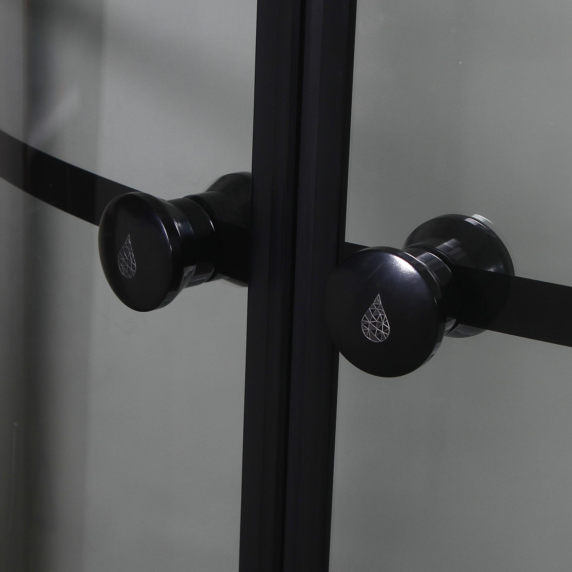 Duschkabin Bathlife Betrakta 80x80 Svart/Vit