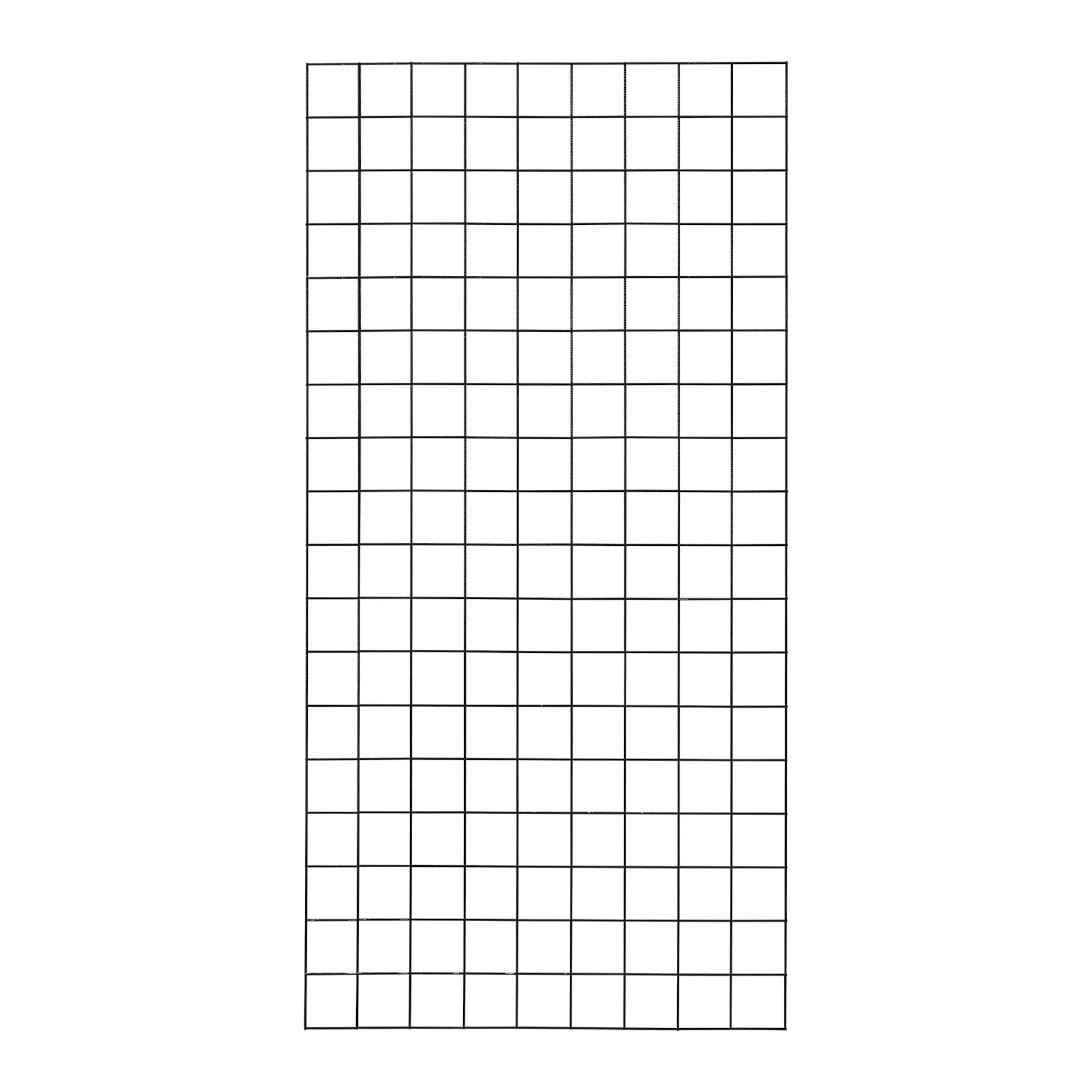 Spalje PLUS Svart Stål för Utomhus & Balkong Användning, Maskstorlek 10x10 cm, Mått 90x180 cm