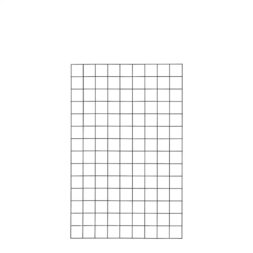 Spalje PLUS Stål Maskstorlek 10x10 cm, Mått 90x140 cm