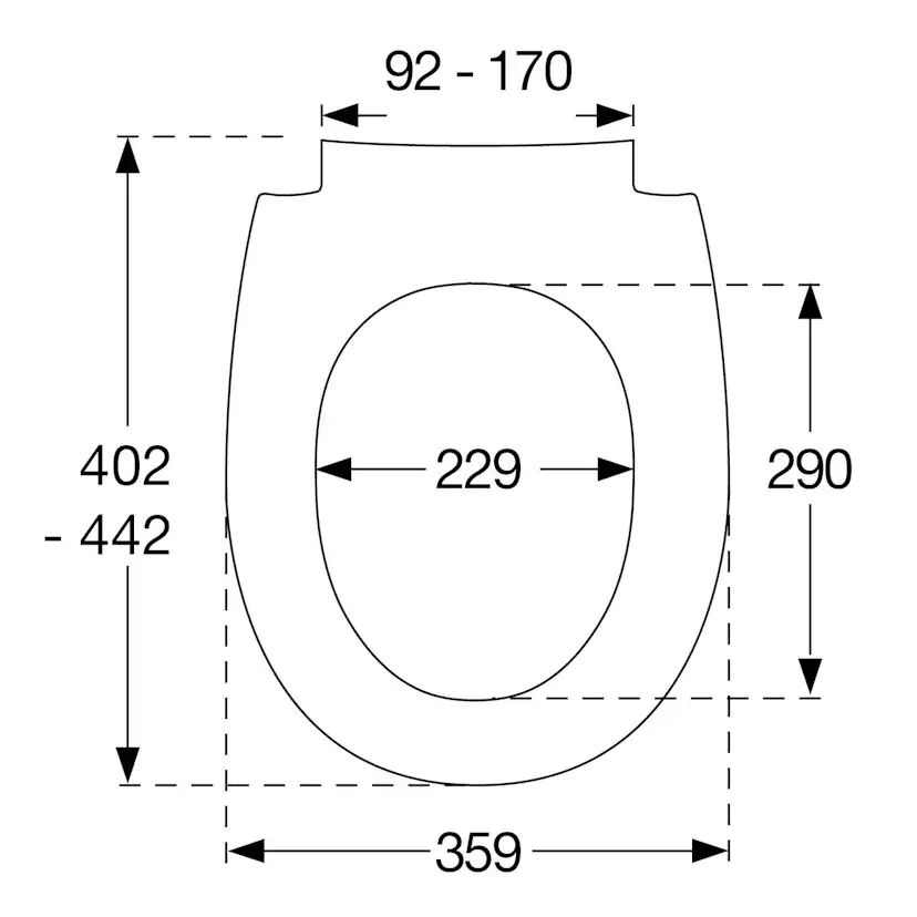 Toalettsits Pressalit Sway Uni 970