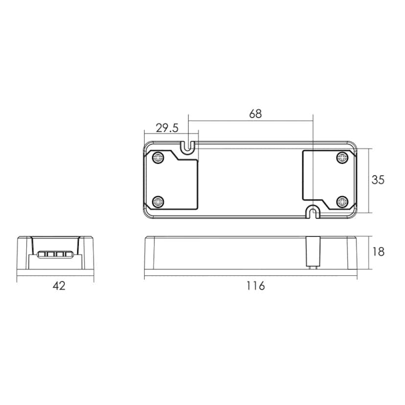 Dimmer Beslag Design LED kontroll C5AD Dali/Push