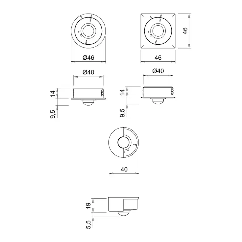 Sensor Beslag Design Trådlös IR-sensor PIR WI-XD
