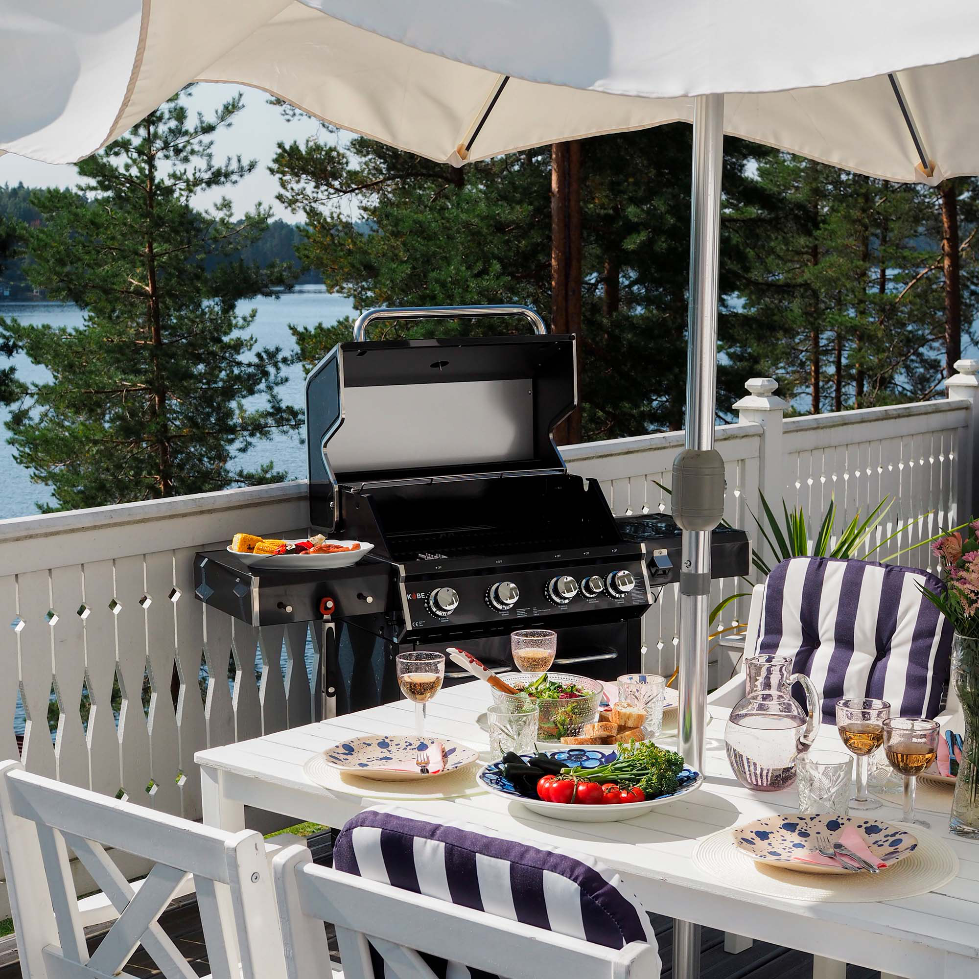 Gasolgrill Kobe Premium 4+1 Svart