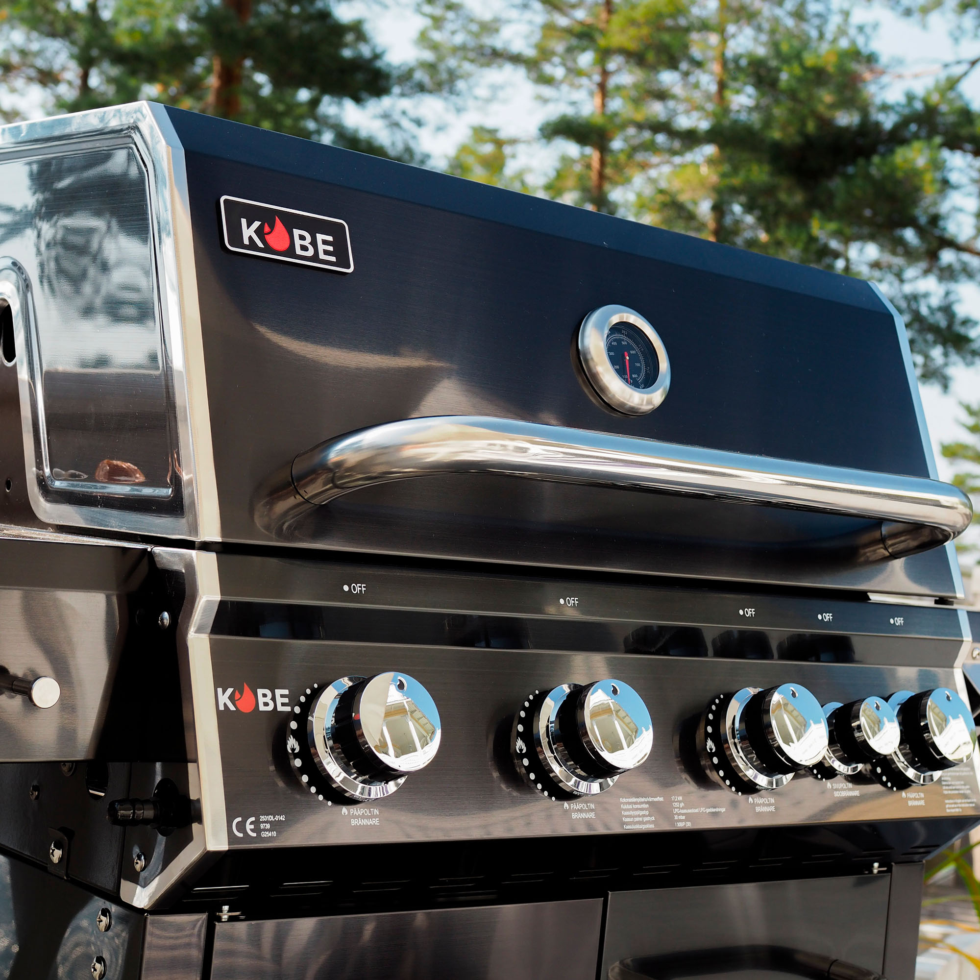 Gasolgrill Kobe Premium 4+1 Svart