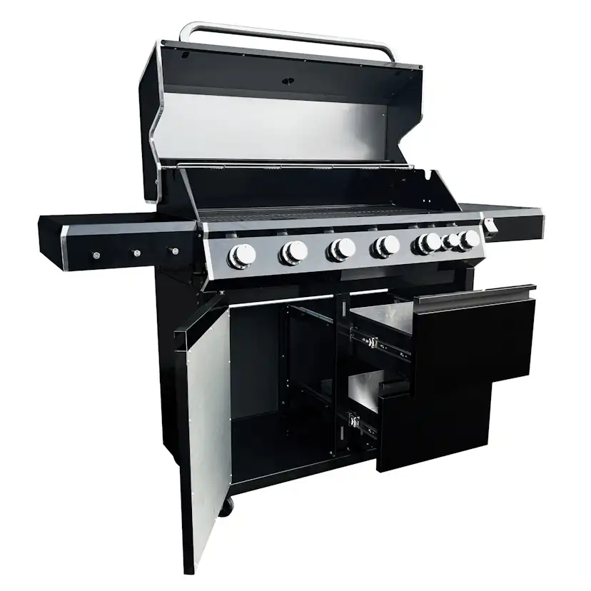 Gasolgrill Kobe Premium 6+1 Svart