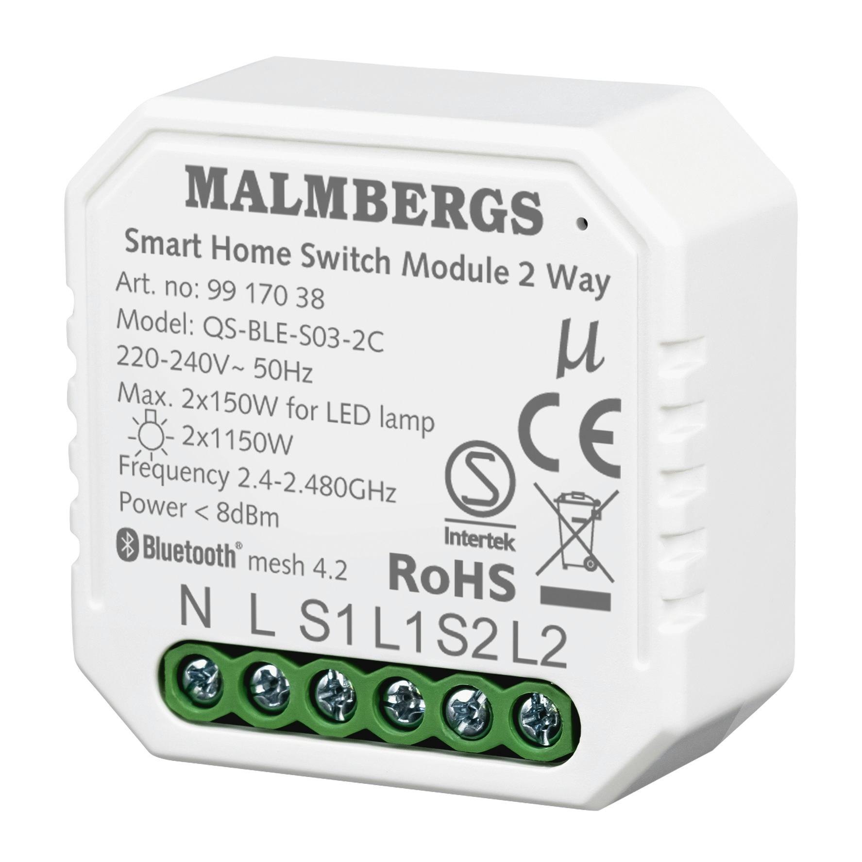 Smart Modul Malmbergs SmartHome Bluetooth On/off 2-kanal