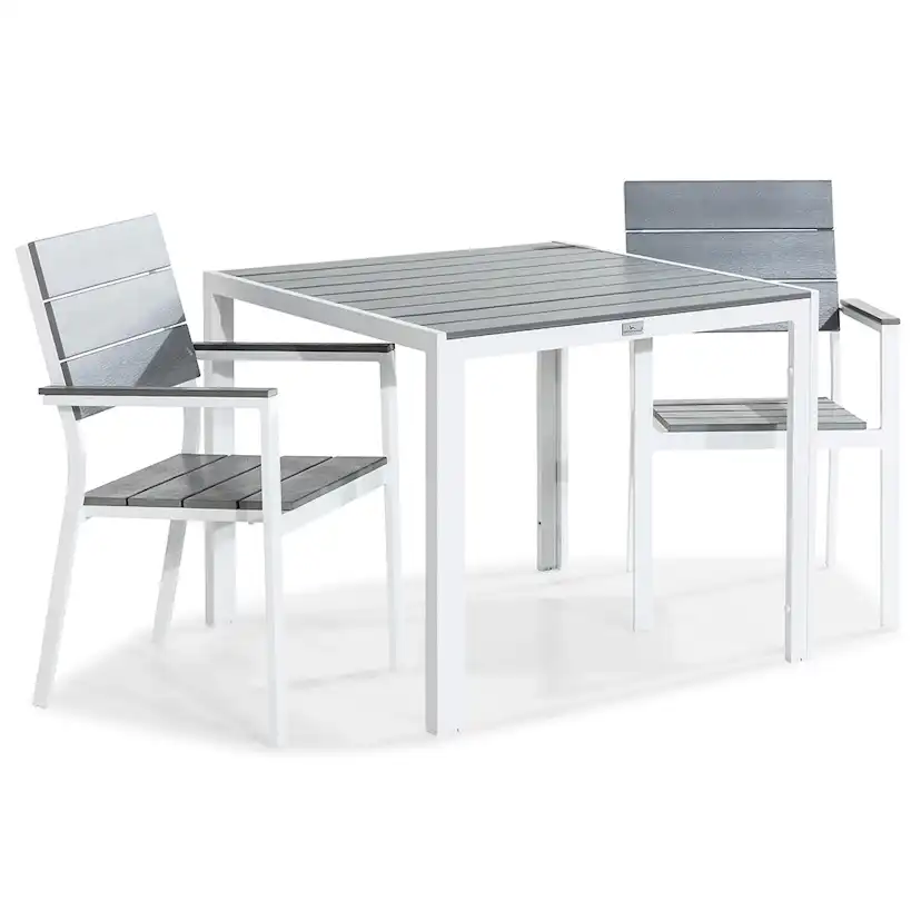 Matgrupp Utomhus Comfort Garden Tunis 90 med 2 StapelTrädgårdsstolar