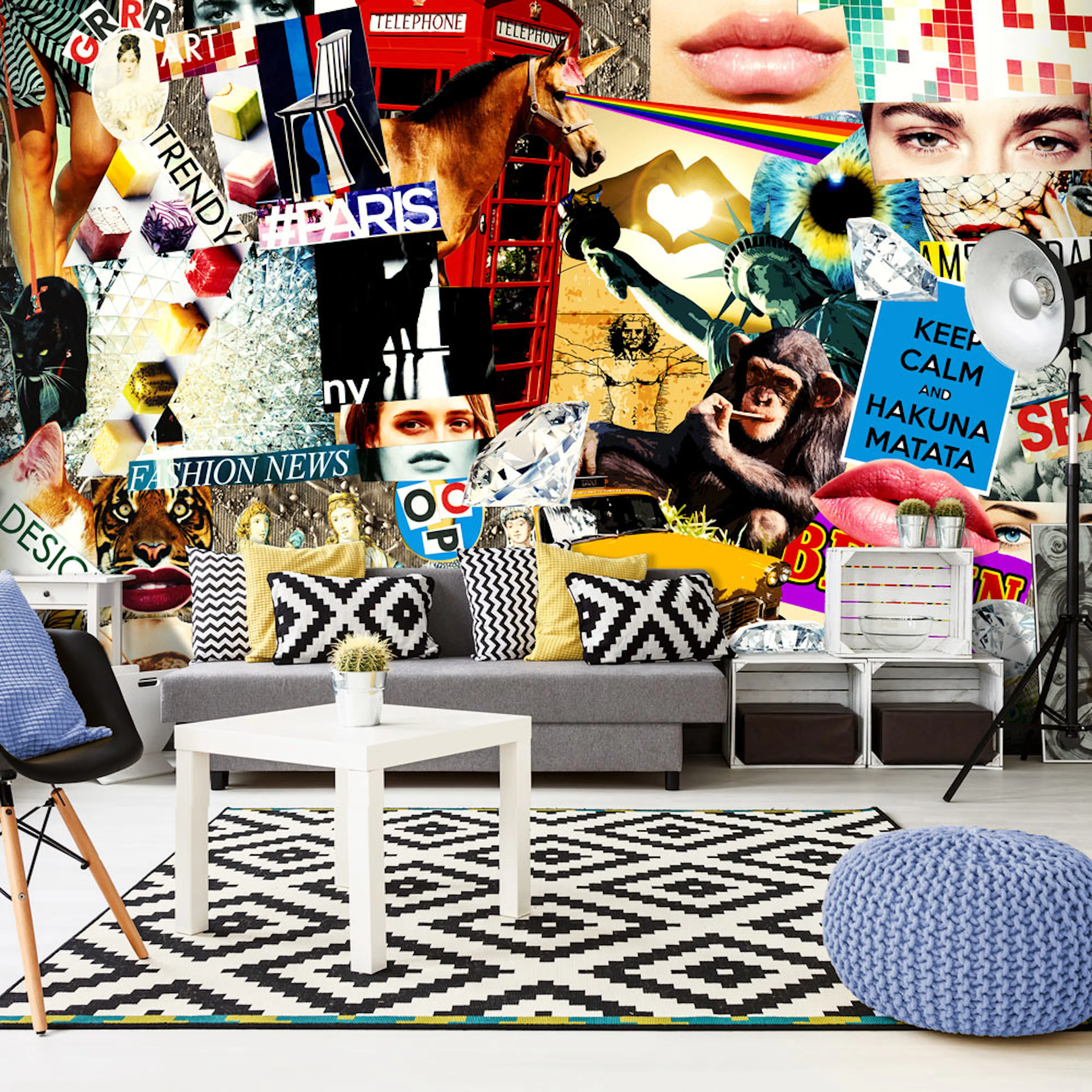 Fototapet XXL Arkiio Scraps of Modernity 500x280 cm