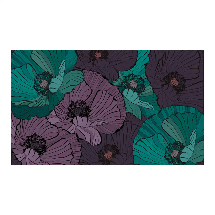 Fototapet Arkiio Blomsterrabatt 450x270 cm