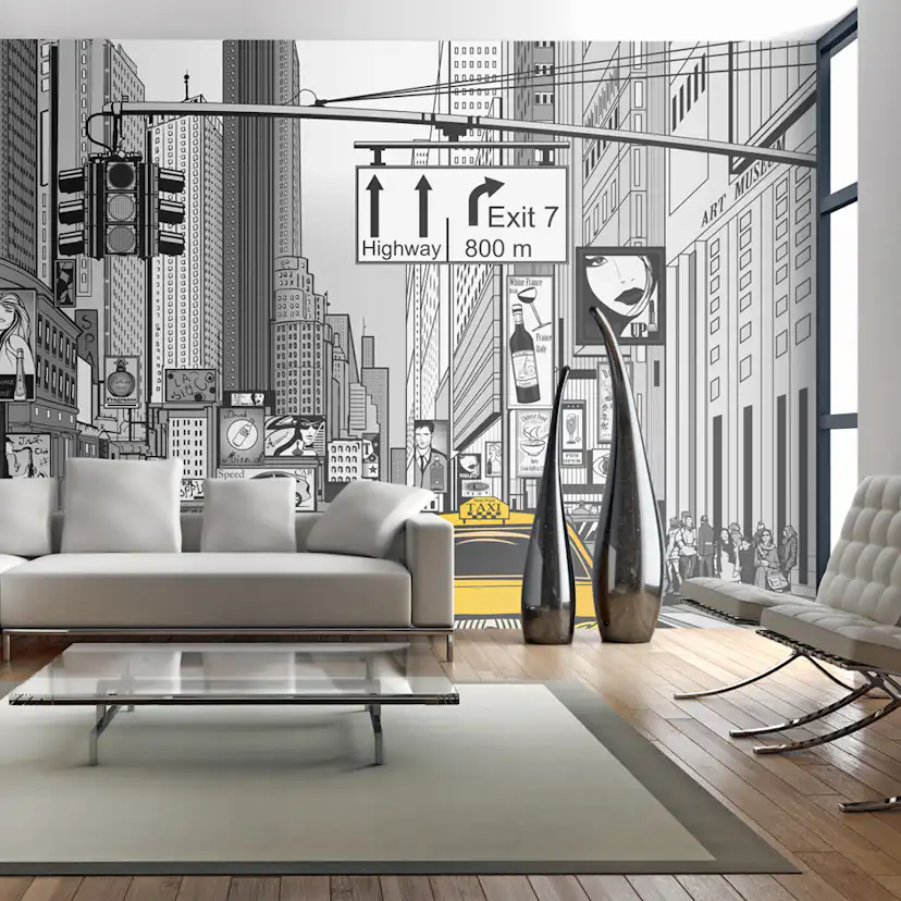 Fototapet XXL Arkiio Gula taxibilar i NYC 550x270 cm