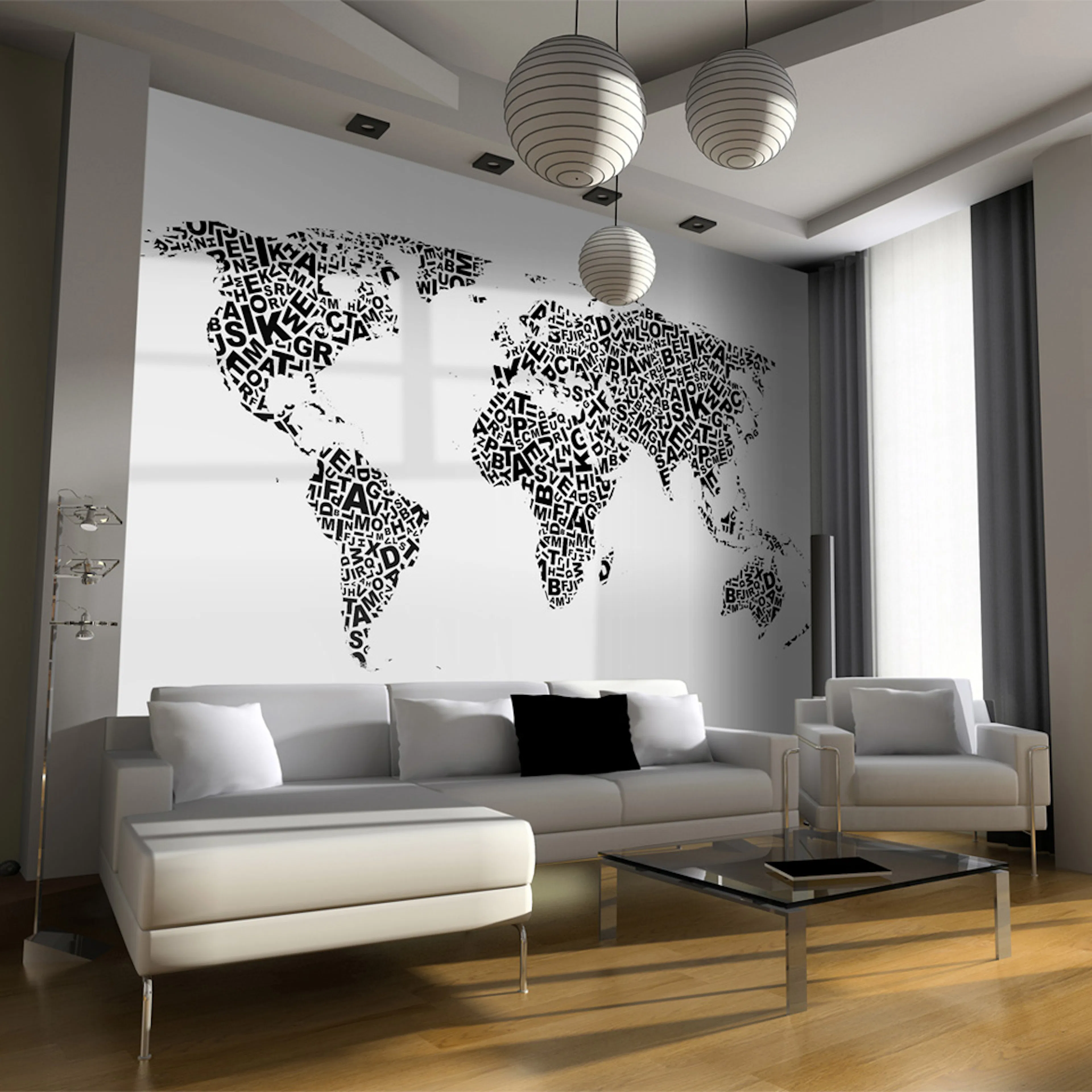 Fototapet Arkiio Karta Över Tankar