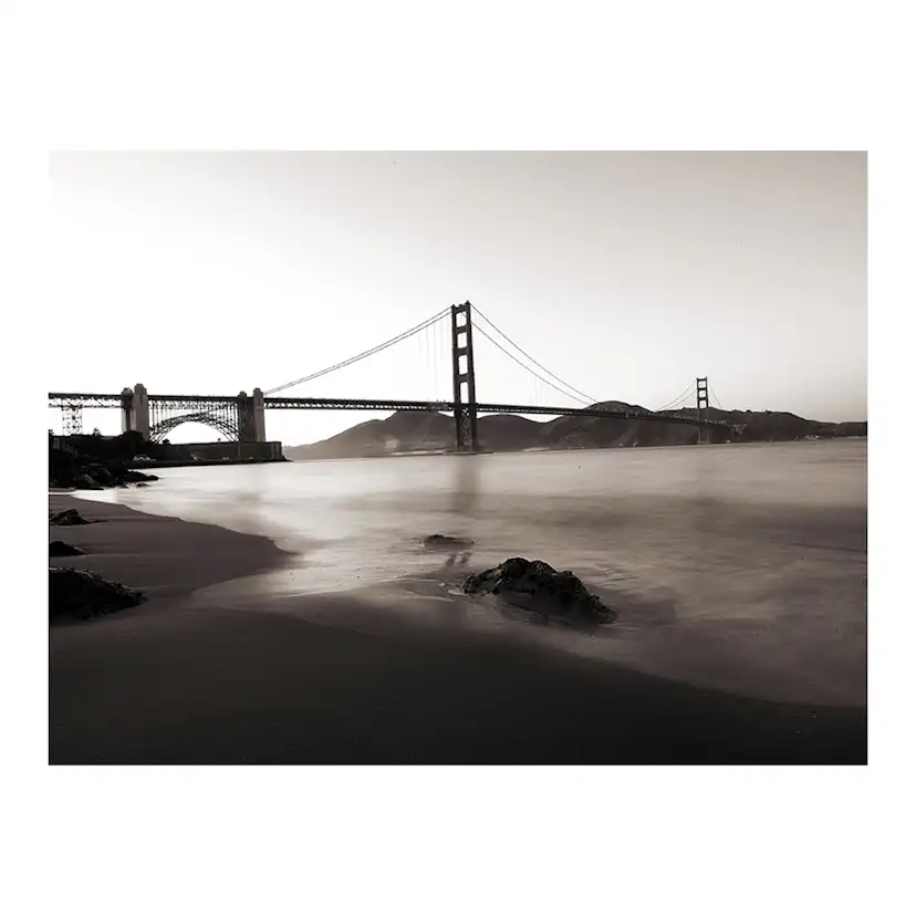 Fototapet Arkiio San Francisco: Golden Gate Bridge I Svart Och Vitt