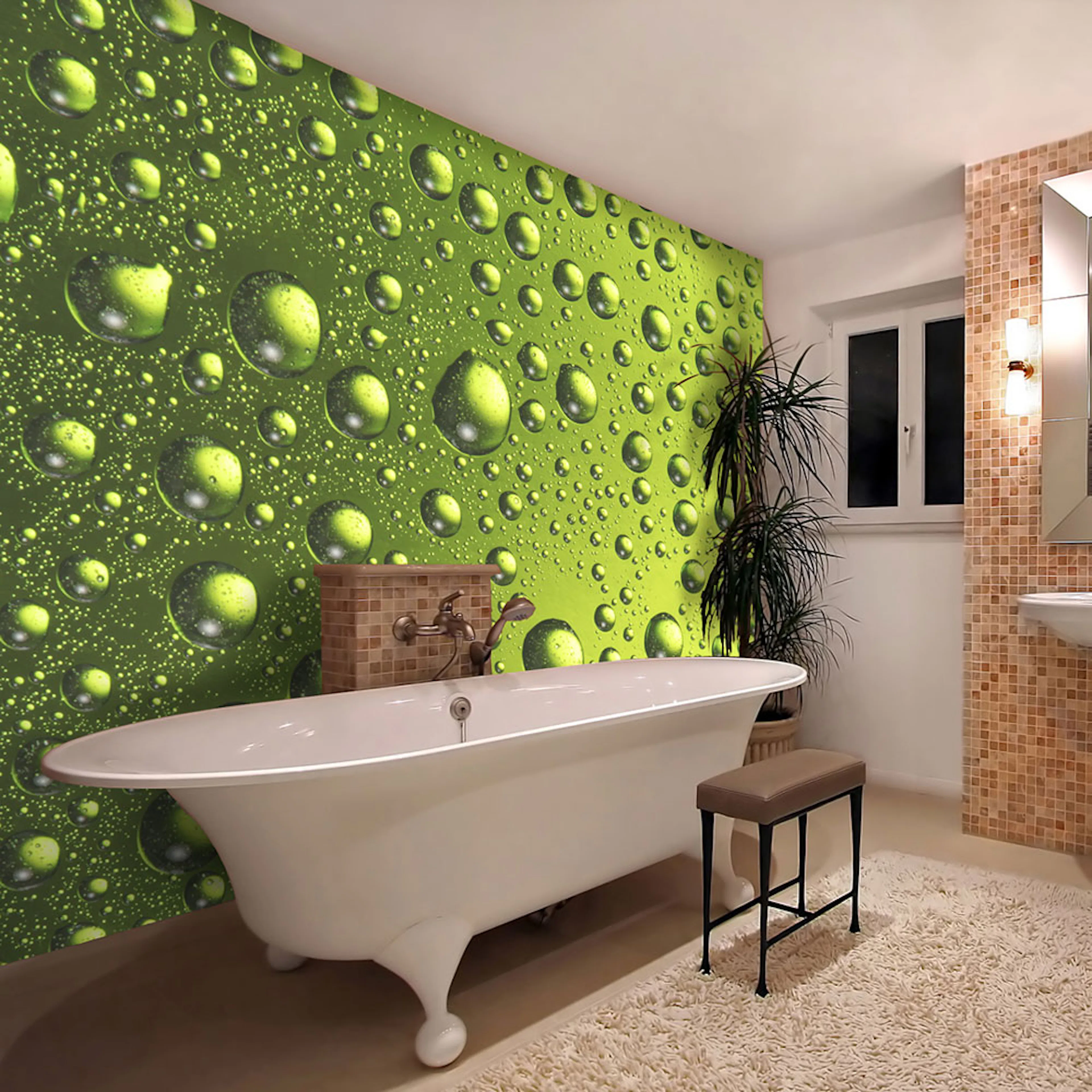 Fototapet Arkiio Vatten Droppar På Flaska Öl